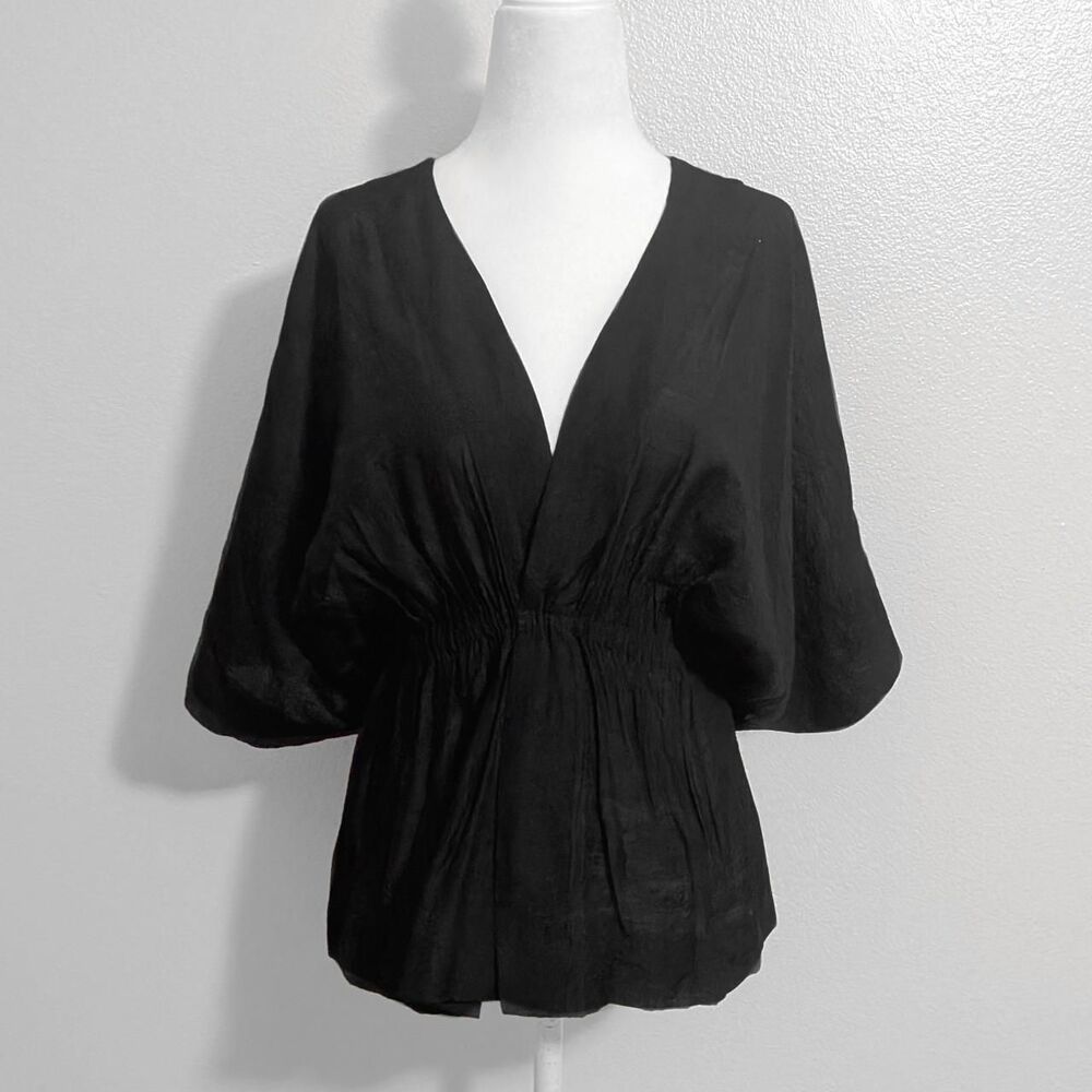 NWT Flawless Black Gothic V-Neck Batwing Top | Size S